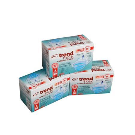 TRENDMASK MEDİKAL MASKE 3X50'Lİ KUTU
