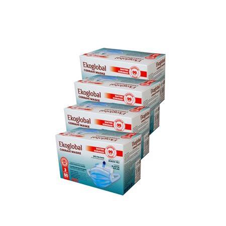 EKOGLOBAL MEDİKAL MASKE 4X50'Lİ KUTU