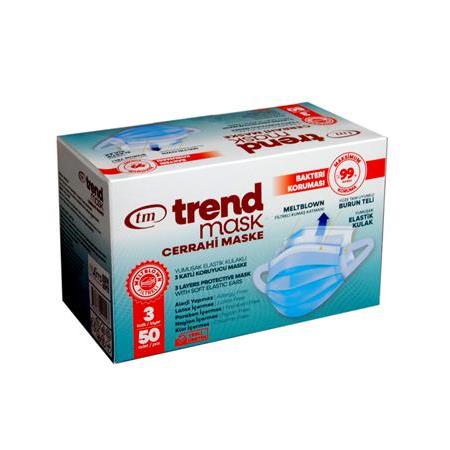 TRENDMASK MEDİKAL MASKE 10X50'Lİ KUTU